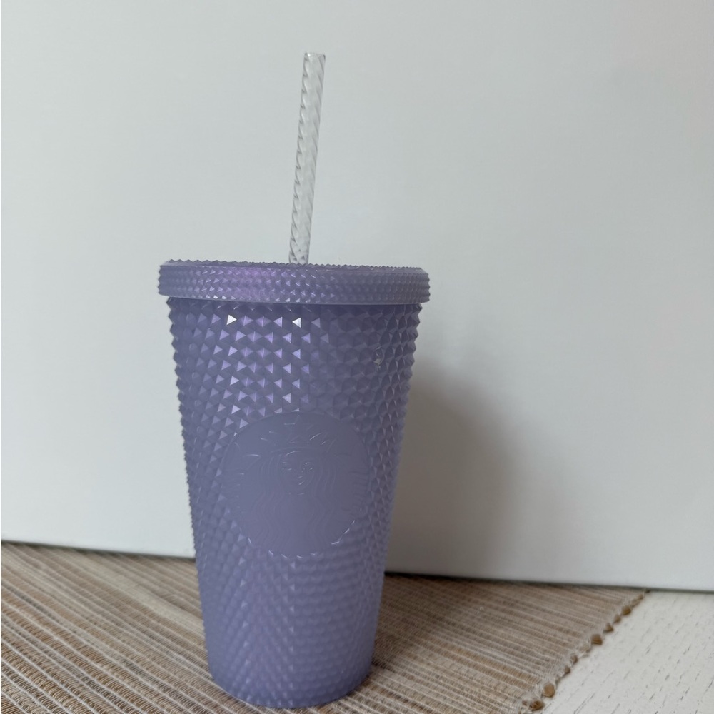 Starbucks Purple Textured Tumbler with Straw